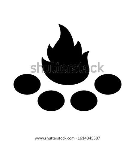 campfire icon isolated sign symbol vector illustration - high quality black style vector icons
