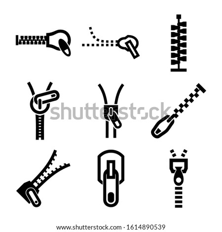 zipper icon isolated sign symbol vector illustration - Collection of high quality black style vector icons
