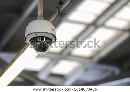 CCTV to detect criminals. Selective focus