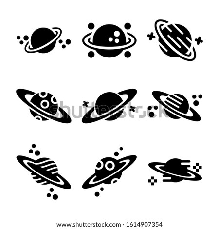 Saturn icon isolated sign symbol vector illustration - Collection of high quality black style vector icons
