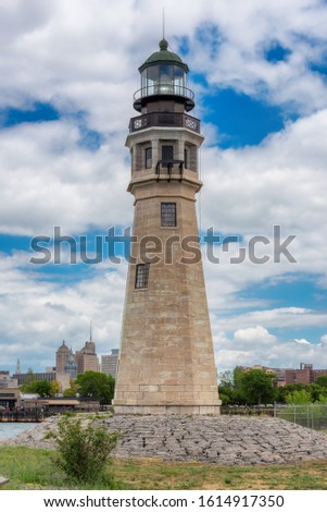 Buffalo Lighthouse on Lake Erie, NY, USA
