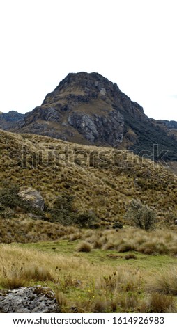 Mountain valley in El Cajas National Park outside of Cuenca, Ecuador