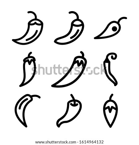 chili icon isolated sign symbol vector illustration - Collection of high quality black style vector icons
