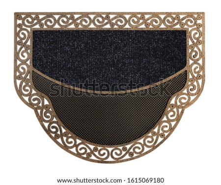 doormat (welcome), top view, white background