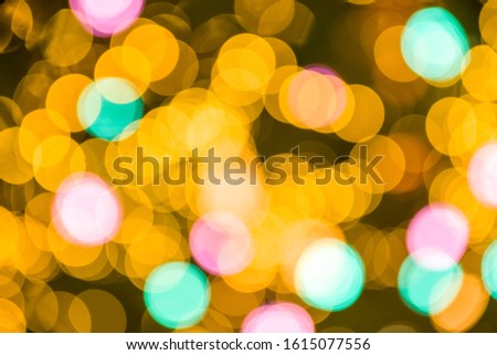 Illuminated ball bokeh on Christmas tree