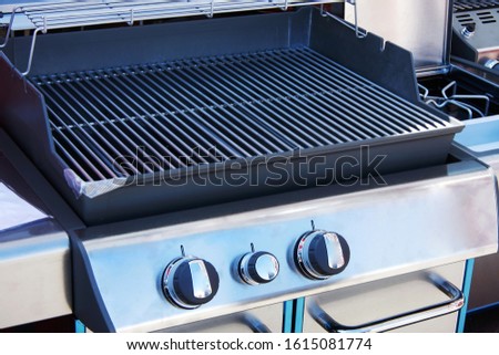 Electric grill. Cook at home. Close-up. Royalty-Free Stock Photo #1615081774