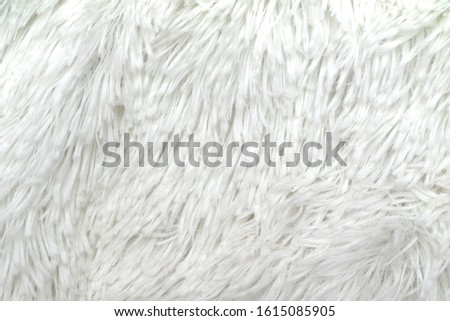 Fluffy fur texture for designers, close-up, white wool rug. White wool with white top background texture. . White seamless cotton.
