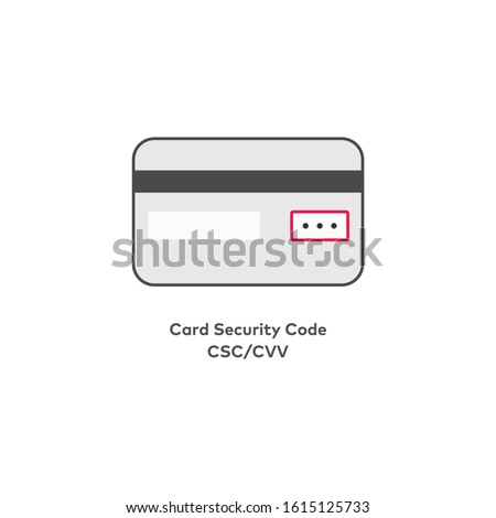 Card Security Code (CSC/CVV) Logo Icon Royalty-Free Stock Photo #1615125733