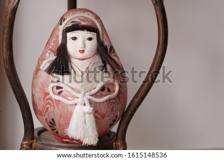 Traditional Japanese Wooden Kokeshi Doll.