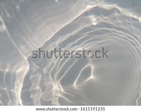 Abstract on surface water effected by sunlight. The pattern of art on surface blue water use for background