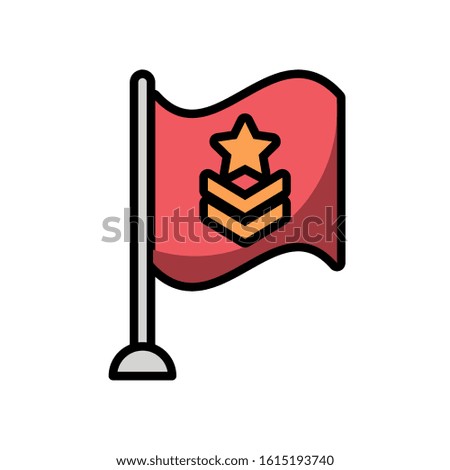 flag military force isolated icon vector illustration design