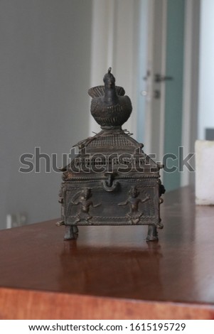 Metalwork carved traditional art box