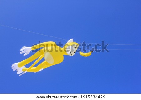 Kite festival. Kites in the sky at the Pattaya beach of Thailand