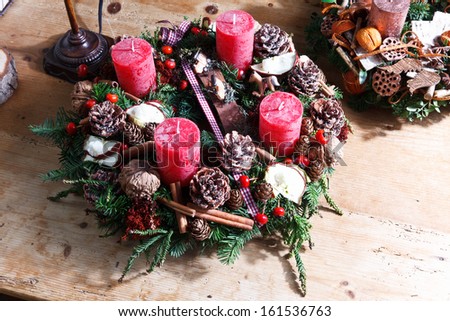 Beautiful homemade advent wreath
