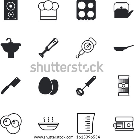 kitchen vector icon set such as: business, mixer, noodle, fork, eggs, metallic, law, balance, hand, cholesterol, hard, automatic, frying, danger, old, office, wire, lavatory, steam, basin, view