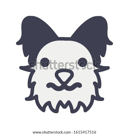 cute little dog mascot pure breed head vector illustration design