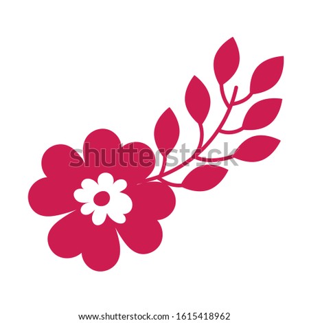 beautiful flower desing isolated icon, vector illustration