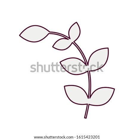 simple plant desing isolated icon, vector illustration