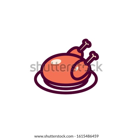 chicken design, Eat food restaurant menu dinner lunch cooking and meal theme Vector illustration