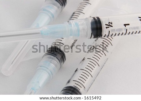 Hypodermic needles Royalty-Free Stock Photo #1615492
