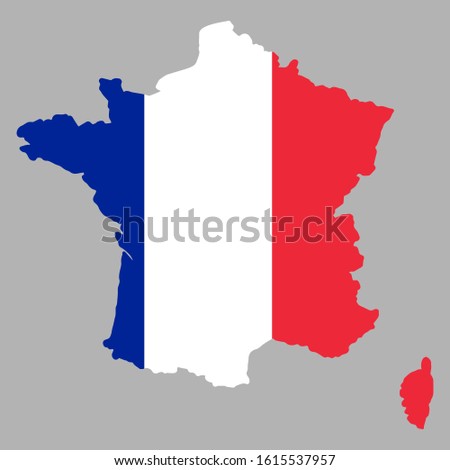 France Map flag Vector illustration eps 10