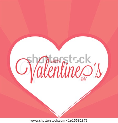 Happy valentine day card - Vector illustration design