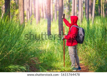 Photographers enjoying nature in the morning