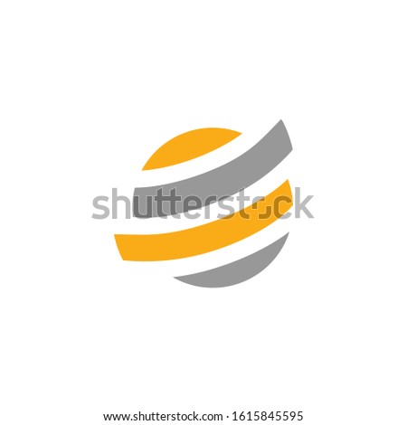 Earth stripe logo design simple