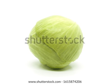 White cabbage on a white background