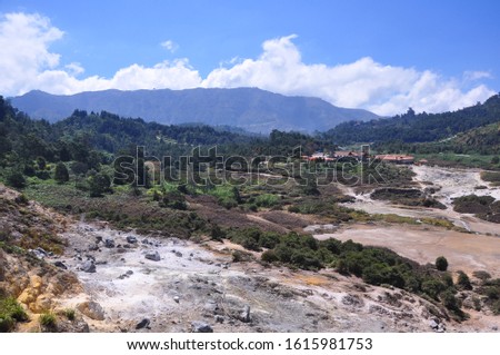 The View of 'SIKIDANG' Volcano Crater, Plateau Dieng Wonosobo Central Java Indonesia 6