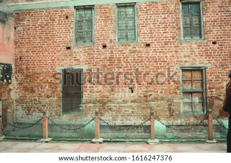 view of pallets marks in jallianwala bagh Amritsar