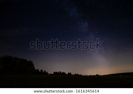 A beautiful night sky with stars and milky way