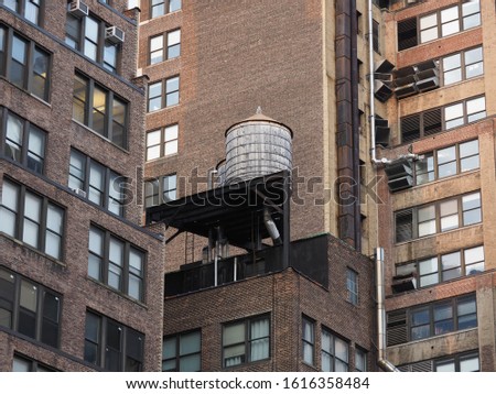 Image of one of the many water towers found in New York City.