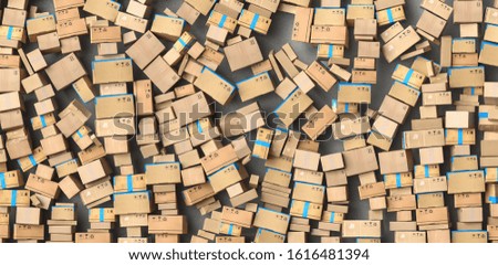Many stacked boxes and boxes bevore moving to delivery. logistics and delivery concept image