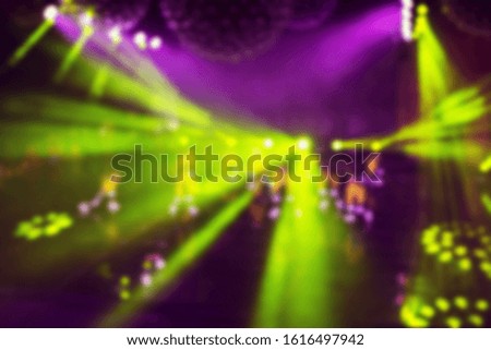 Blur background with bokeh light at a music concert Defocused