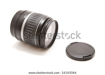 isolated black photo lens