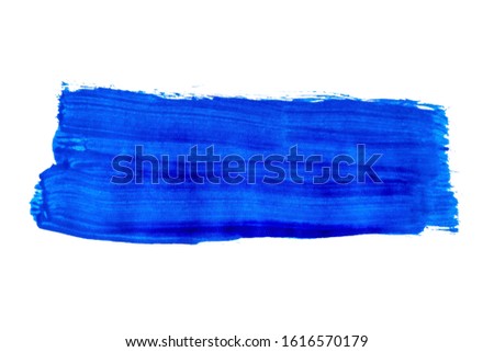 Blue Watercolor Brush isolated on white