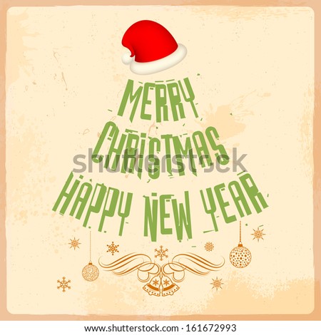 illustration of illustration of Santa Cap for Merry Christmas and Happy New Year