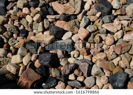 Colourful stones at the beach