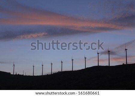 Wind turbines in Albacete province, Spain