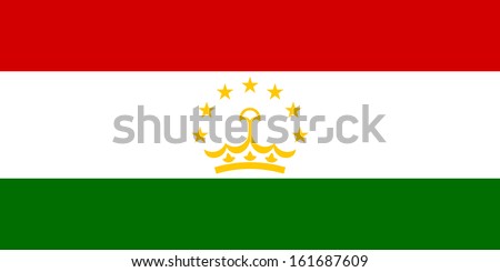 original and simple Tajikistan flag isolated vector in official colors and Proportion Correctly