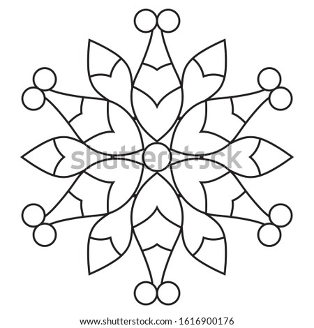 Elegant Simple Mandala Flower Design. Easy mandala,
intricate lines patterns wall art, invitations, branding,  designs, basic mandalas Coloring Book page, adults, seniors, beginners, drawing. 