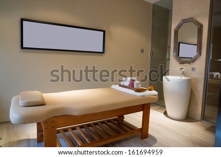 massage room in spa saloon
