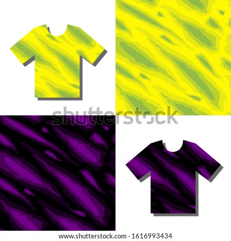 Casual Camouflage Seamless Pattern And Clipping Mask T-Shirt Example, Vector Illustration EPS 10.