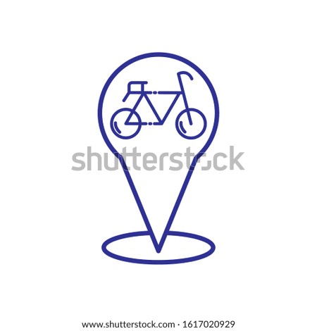 bike inside gps mark design, Vehicle bicycle cycle healthy lifestyle sport and leisure theme Vector illustration