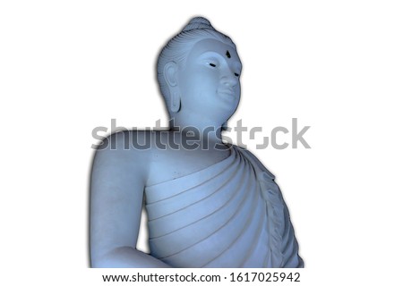 Thai Buddha statue isolated on a white background