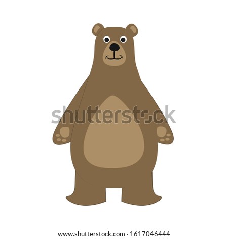 illustration animal cartoon of bear, fit for childrens picture book, childrens clothes, etc