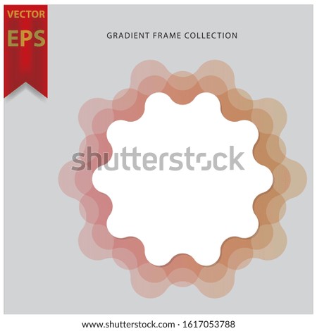 gradient frame. illustration creative modern frames. stylish graphics with elements of typography red abstract shape. element for design business cards, invitations, gift cards, flyers brochure eps