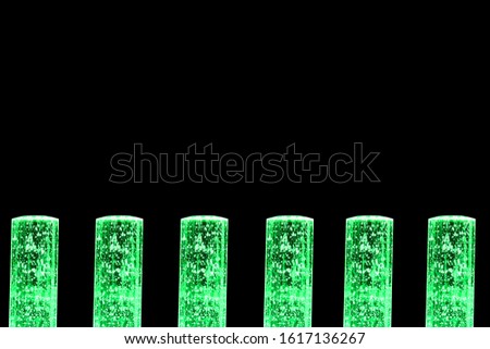 abstract background with lots of green lights