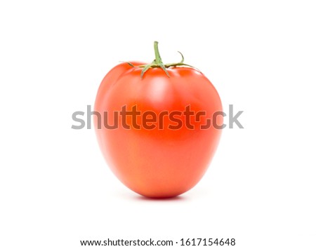 Fresh red tomato isolated on white background